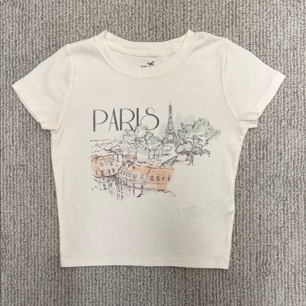 Hollister Kids Cream Paris Scene Tee